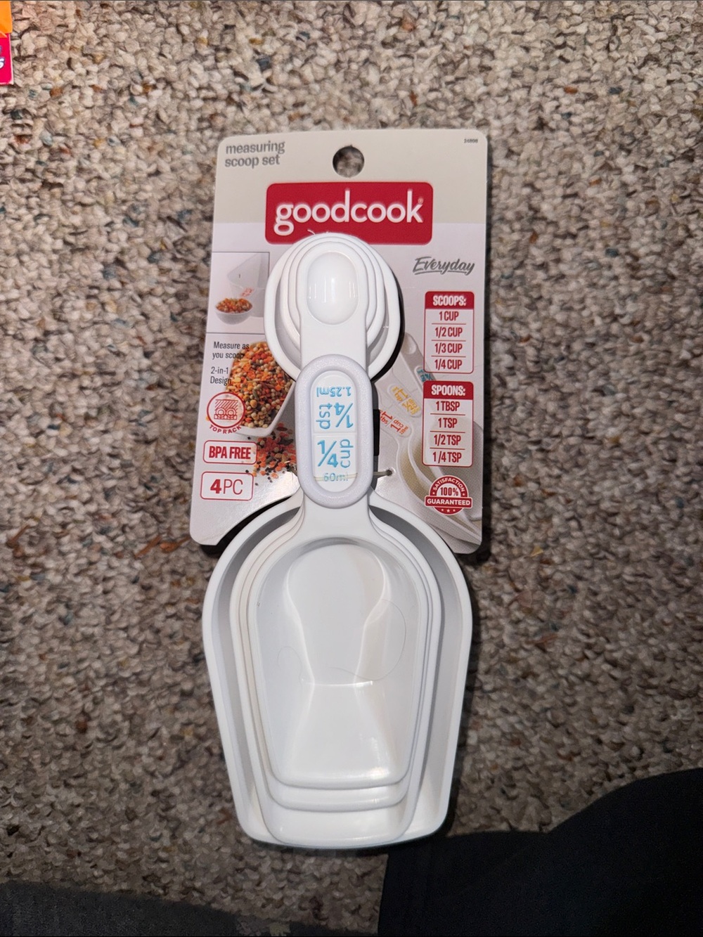 GoodCook White Nested Measuring Scoop Set - 4 Piece